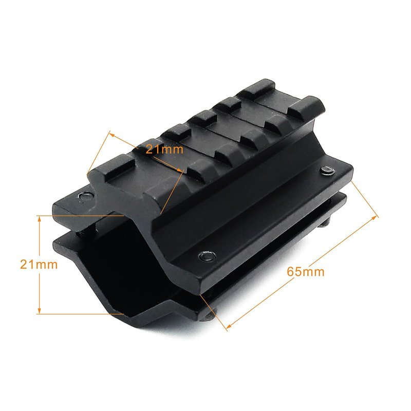 BVGD Scope Barrel Clamp Mount Adapter with Weaver Picatinny Rail 5 Slots
