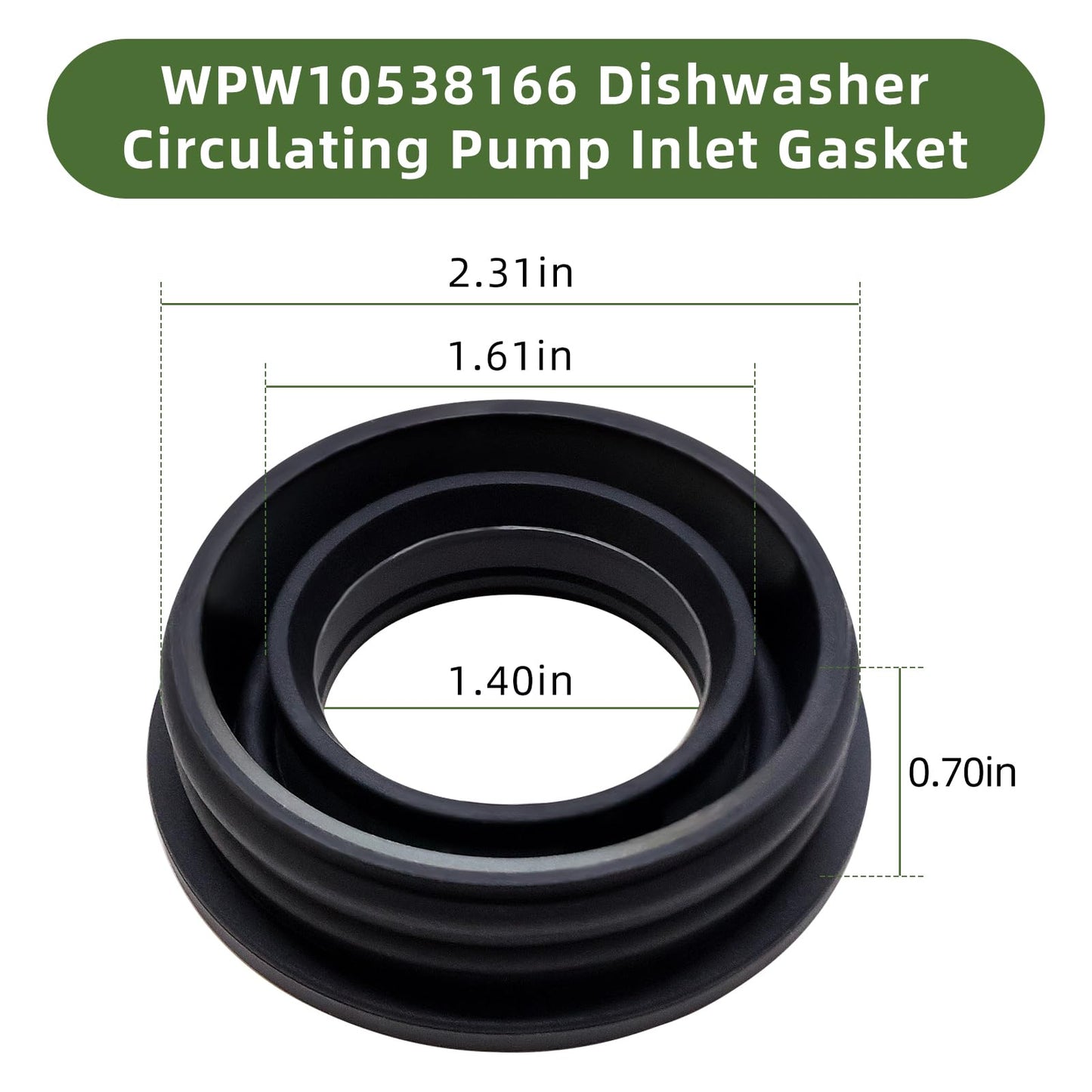 WPW10538166 W10195068 Dishwasher Circulation Pump Inlet Grommet Compatible with Whirlpool Kenmore Amana Replaces W10538166 W11182008 3021506 WPW10538166VP