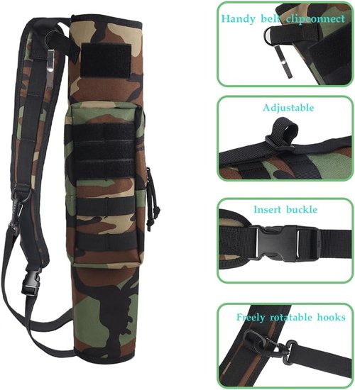 KRATARC Archery Back Arrow Quiver - Lightweight & Foldable Design for Target Shooting & Hunting