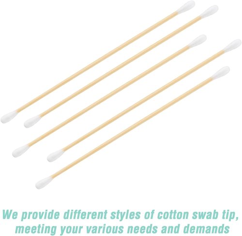 BOOSTEADY Gun Cleaning Swabs - 6 Inch Cotton Tips with Durable Bamboo Handle | Choose Your Tip