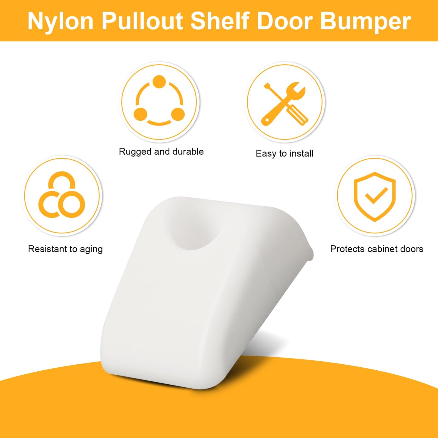 15 Pcs Plastic Cabinet Drawer Bumpers, Drawers Slide Spacers, Hardware Furniture Drawer Slide Bumper for Roll Out Shelves, Pull Out Shelf for Pantry, Cabinets Sliding Door Hardware