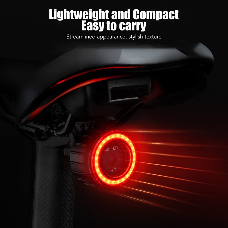 Sensing Tail Light, and Sensitive Brake LED Rear Light, USB Charging, IPX5, for Road Mountain Bikes