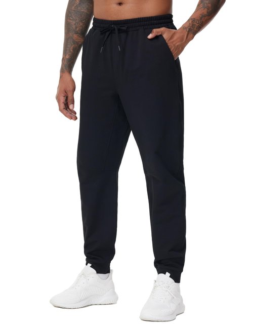 THE GYM PEOPLE Men's Drawstring Workout Joggers Pants Lightweight Tapered Running Lounge Sweatpants with Pockets