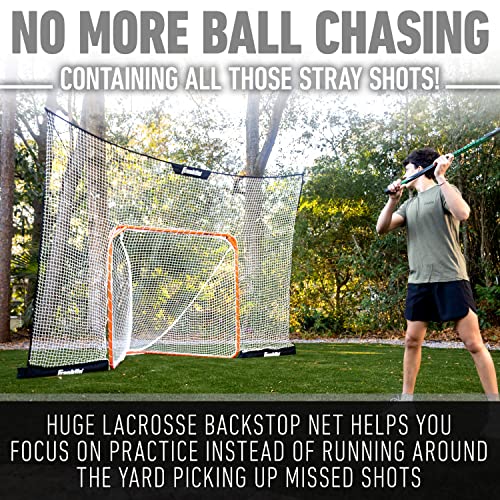 Lacrosse Goal Backstop - 12' x 9' Heavyweight Net with Sandbags