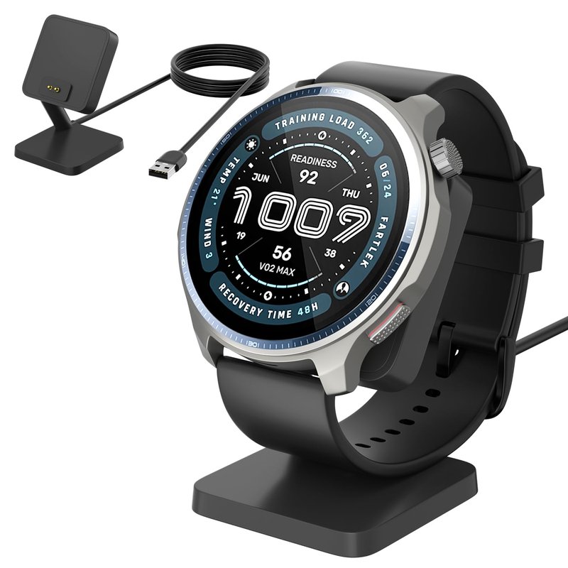 GAMOREK Charging Station for Amazfit Balance 2, Replacement Smart Watch Charger 3.3Ft USB Magnetic Charger Stand