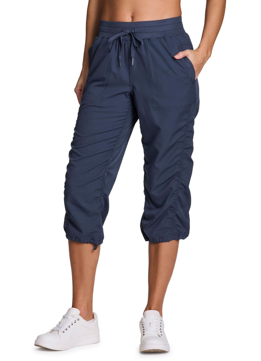 RBX Active Capri Pants for Women Joggers Stretch Lightweight Women’s Casual Pant Vintage Navy XL