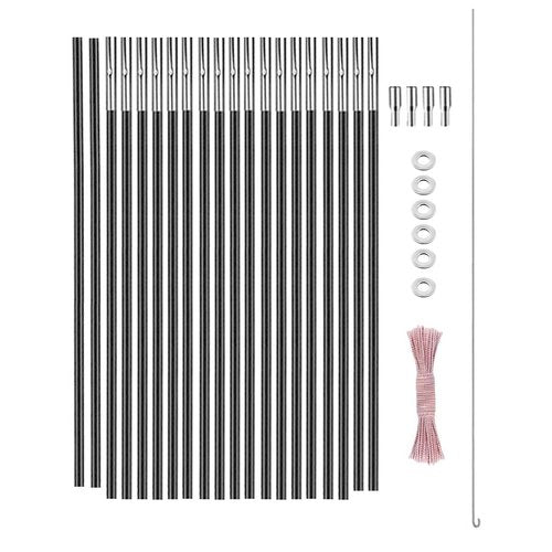 Fiberglass Tent Pole,Kids Tent Replacement Poles for Kids,8mm Tent Poles Replacement; Tent Pole Repair Kit;Beach Tent Pole;Suitable for All Kinds of Indoor and Outdoor Camping Tent;2PCSX 13.1FT