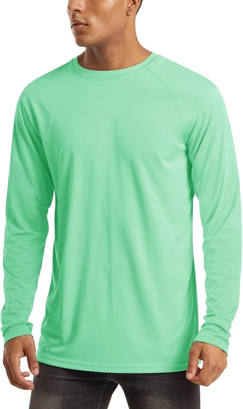 MAGCOMSEN Men's Long Sleeve Athletic Shirt - UPF 50+ UV Sun Protection for Hiking & Running