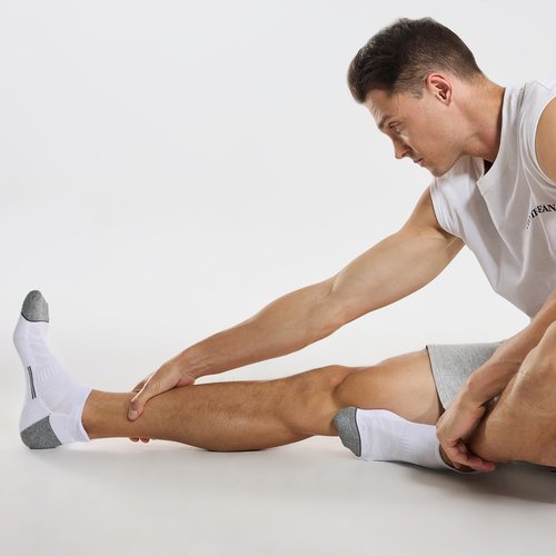 FITRELL Men's Ankle Running Socks - Cushioned Athletic Sports Socks | 6 Pack, Sizes 7-9, 9-12, 12-15