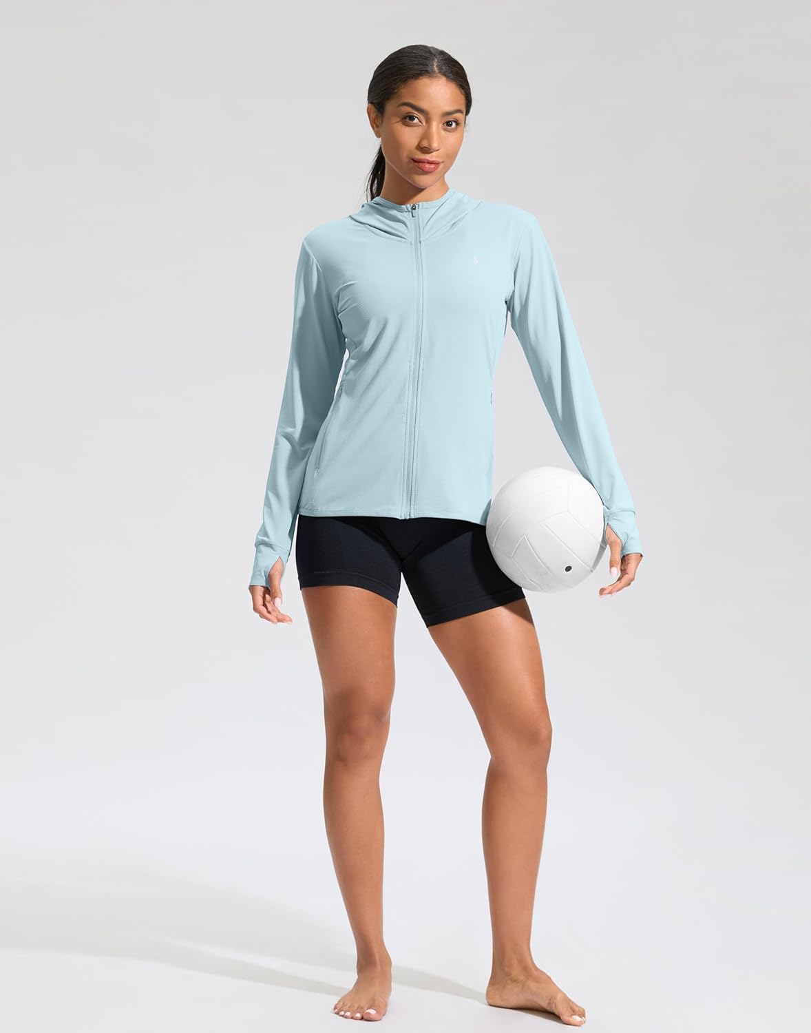 Soothfeel Women's Lightweight UPF 50+ Sun Protection Hoodie Jacket - Long Sleeve with Pocket for Outdoor Activities