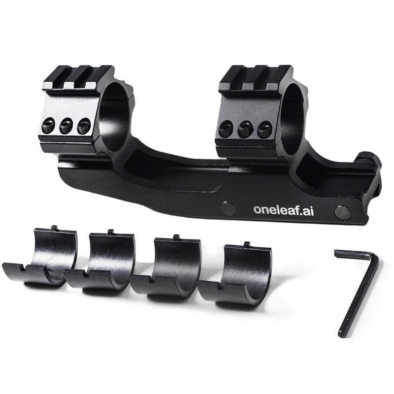 oneleaf.ai Tactical Fixed Cantilever Scope Mount, Dual Ring Scope Mount for Mounting Standard 30 mm/1 Inch Scopes-OLM3022