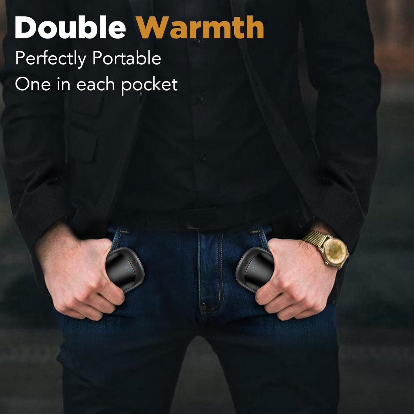Skiennix Rechargeable Hand Warmers - Portable USB 2-in-1 Electric Warmers | Perfect for Indoor/Outdoor Use