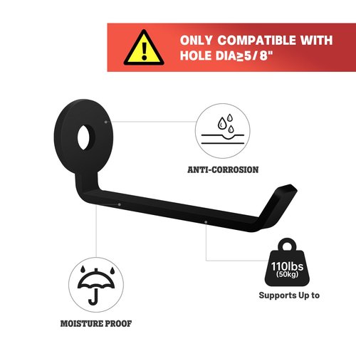 LHERUT Squat Rack Barbell Holder, 4pcs Hook Attachments - Power Rack Storage Accessories, Resistance Band Holder