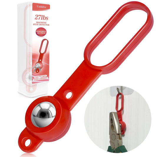 Magnetic Stud Finder with 27 Pounds of Pull Power, No Batteries Required Wall Scanner for Drywall, Wood, Plywood, Ceramic Tiling - Detect Metal, Nails, Screws - Studball 52300