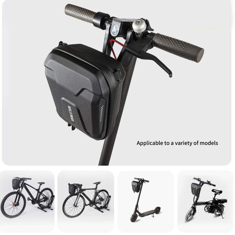 WILD MAN Quick Release 3L Hard Shell Rainproof Scooter Storage Bag for Kick Scooters Folding Bike Kick Board Handlebar Bag MTB (E8)