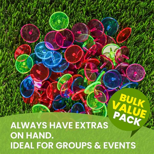 Transparent Golf Ball Markers - 100 Pcs Multicolor Plastic