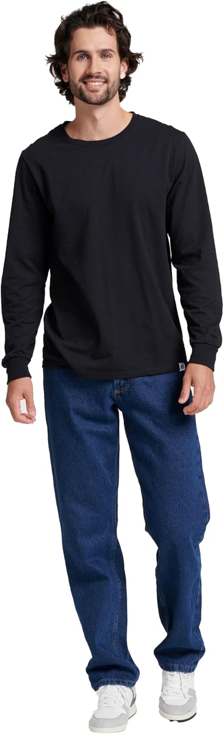 Russell Athletic Men's Dri-Power Long Sleeve Tee - Moisture Wicking & Odor Protection | UPF 30+