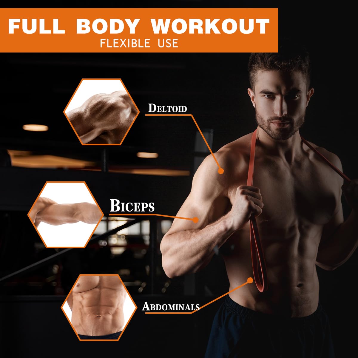 Pull Up Bands,Resistance Band,Stretching Assist Band, Portable Exercise, Muscle Training, Physical Therapy, Exercise Workout Bands for Working Out