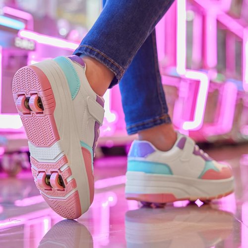Joyfultime Kids Shoes with Wheels Boys Girls Roller Skate Shoes Wheeled Athletic Sneakers Suitable for Beginners