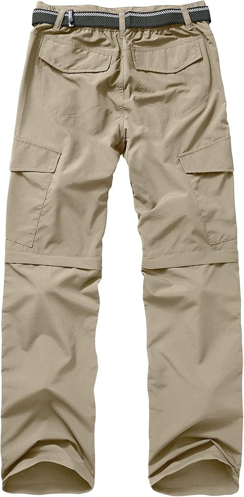 Jessie Kidden Men's Quick-Dry Convertible Hiking Pants - Zip-Off Design for Travel & Fishing