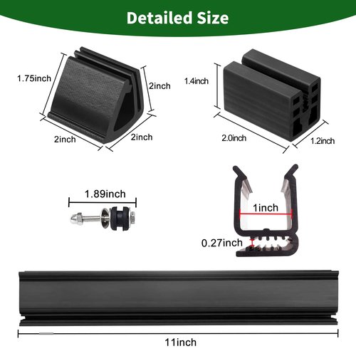 Cartalia EZGO TXT 2014-up Windshield Retaining Clips Kit with Screw Bolts, Golf Cart Windshield Mounting Sash Clips Replacement Only Fit 1"x1" Front Struts Rail for EZGO TXT 2014+ Gas/Electric Models