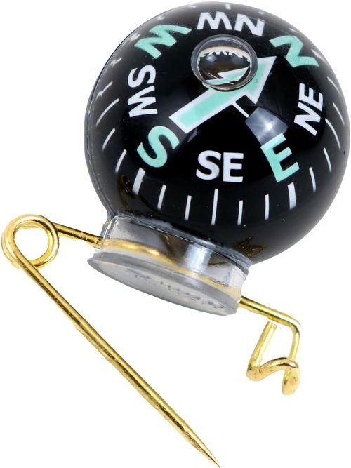 Coghlan's Pin-On Compass - Lightweight Outdoor Navigation Tool for Hiking & Camping, Durable Metal Design