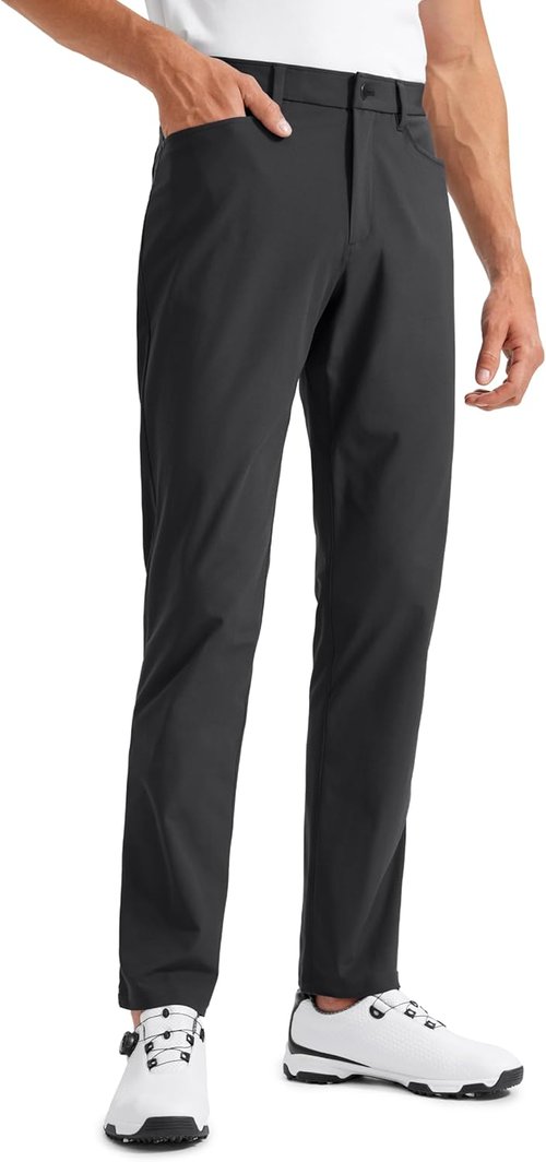 CRZ YOGA Men's Golf Pants - All Day Comfy 5-Pocket Design | Quick Dry, Lightweight Stretch Trousers (28"/30"/32"/34")