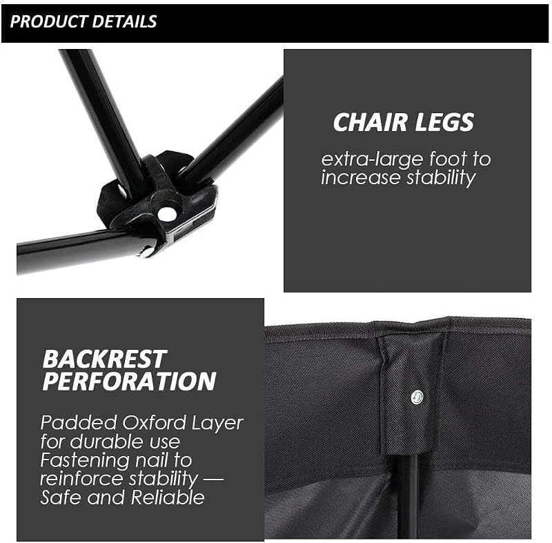 Portable Folding Sideline Bench with Back Rest - Black, 6 Seats