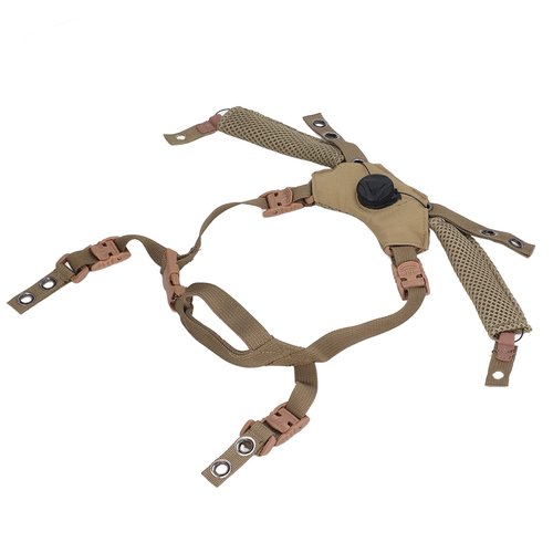 Helmet Chin Strap, Adjustable Tactical Helmet Dial Suspension System Chin Strap for, MICH, Wendy, Universal Comfort Helmet Accessory Replacement with Bolts and Screws (Mud Color)