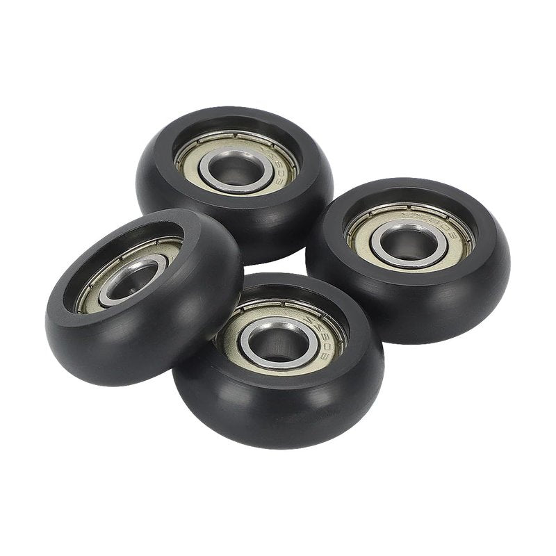 For Aero Pilates Reformer Replacement Roller Wheels, Set of 4 Easy to Install, Smooth & Quiet Glide,Black