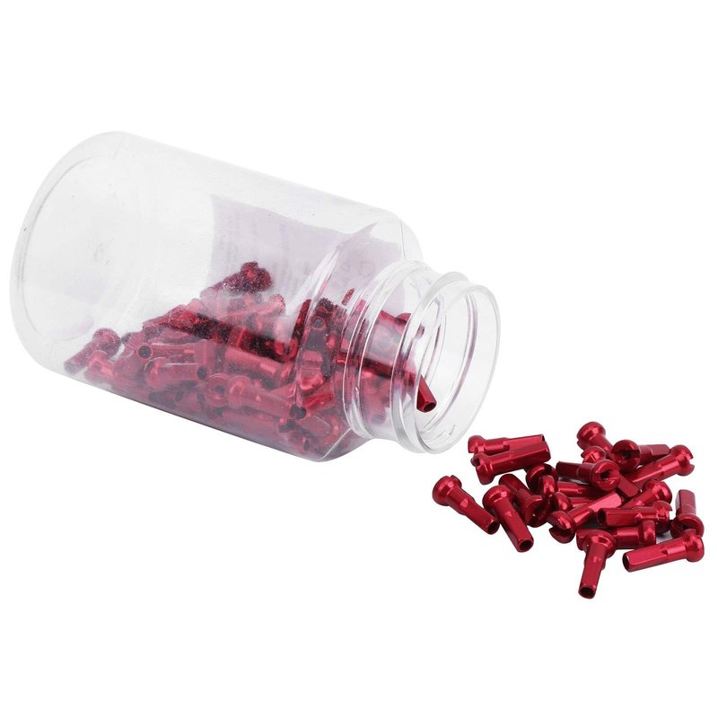 Spoke Nipples,Durable Aluminum Alloy 100 Pcs Spoke Nibs,14x6mm Wheel Repair for Cyclists Mechanics DIY Projects