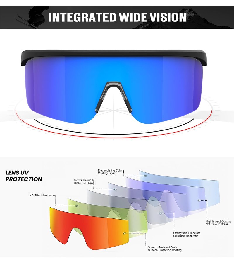KALIYADI Mens-Sunglasses Polarized Sports Sunglasses-Men: Running Sun glasses Men Women UV400 Protection for Cycling