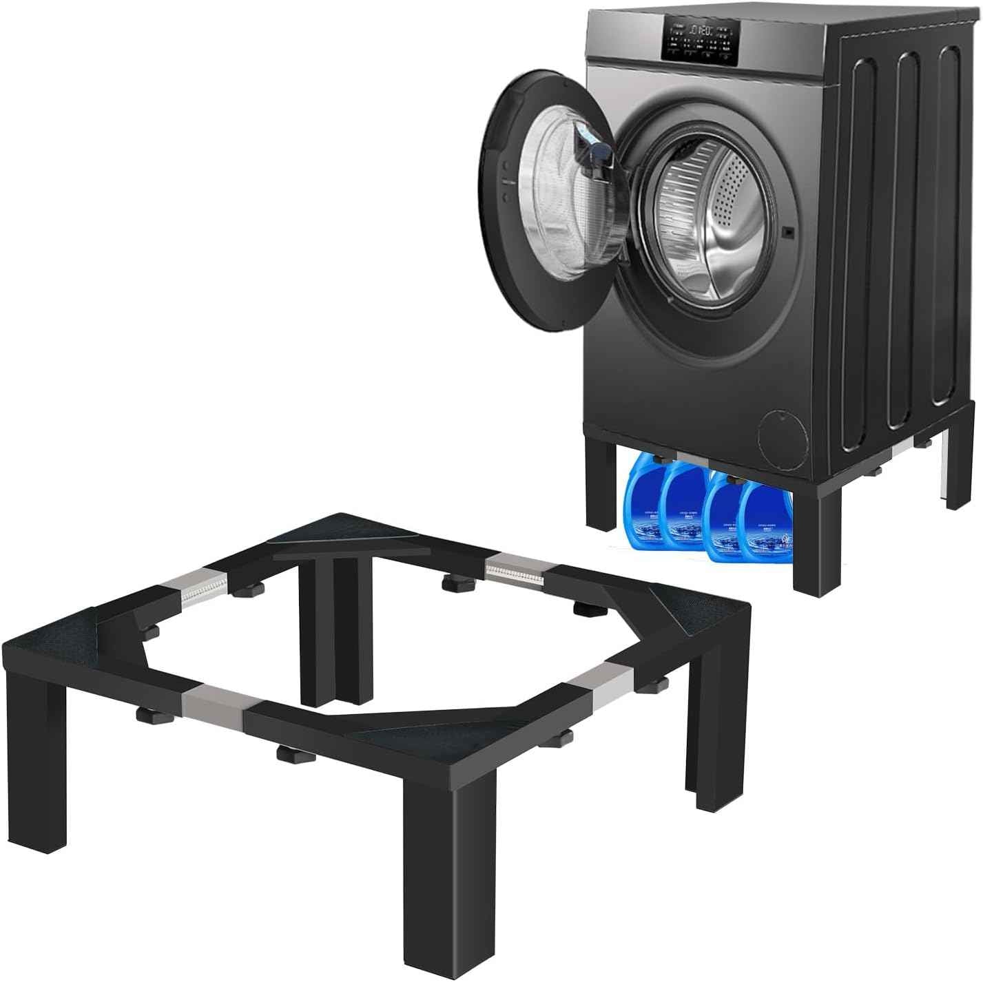 Heavy Duty Stainless Steel Mini Fridge & Washer Dryer Stand with 4 Strong Feet - Universal Appliance Base (Large)