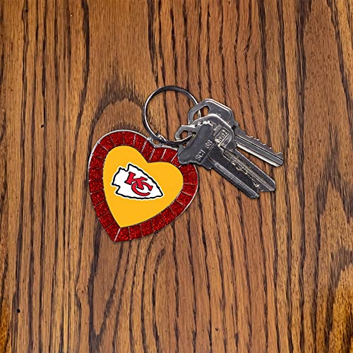 NFL Arizona Cardinals Rhinestone Heart Keychain - Great Accessory