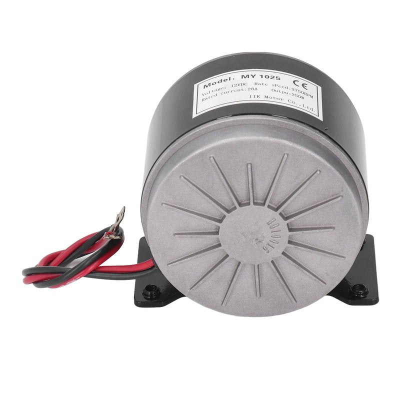 High Speed Brushed DC Motor,MY1025 12V 250W Brushed DC Motor 2750rpm High Efficiency Aluminum DC Electric Motor for Electric Scooter
