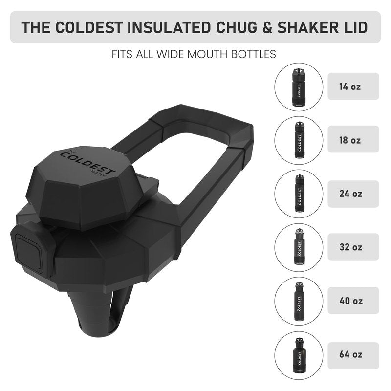 The Coldest Chug Lid and Shaker Lid for Wide Mouth Bottles for Protein Shakes, Healthy Shakes, Gym Lid (Golden Rose, Wide Mouth)