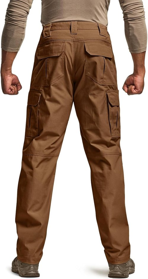 CQR Men's Tactical Pants - Water-Resistant Ripstop Cargo Design for Lightweight EDC & Hiking