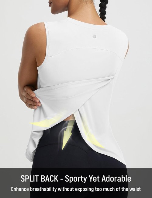 Baleaf Women’s Workout Tank Top - Lightweight Sleeveless Athletic Tee for Yoga & Running | Quick Dry UPF 50+