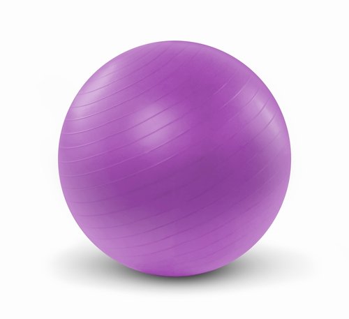 Silfrae 55/65/75cm Yoga Ball Exercise Ball Pilate Balance Ball, Ball Chair with Pump Anti-Slip & Anti-Burst for Fitness, Home and Office (Purple, 29.5Inches)