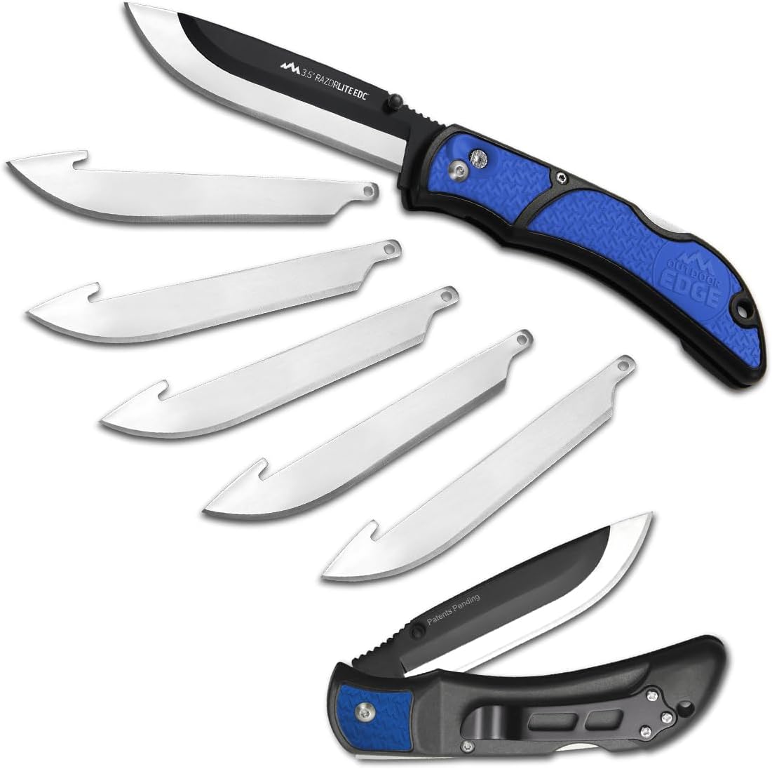 RazorLite EDC Pocket Knife 3.5” - Obsidian Black, Replaceable Blades & Clip for Camping, Hunting, Survival
