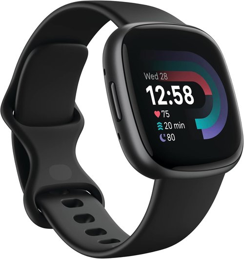 Fitbit Versa 4 Fitness Smartwatch - Daily Readiness, GPS, 24/7 Heart Rate, Black/Graphite, One Size