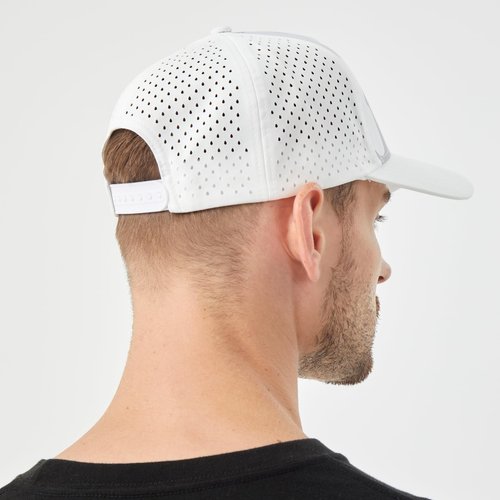 2THESTARS Men Quick Dry Water Resistant 5-Panel Mesh Snapback Baseball Cap Adjustable Hat 22"–23.6"(56–60cm) for Golf Running Workout - Black