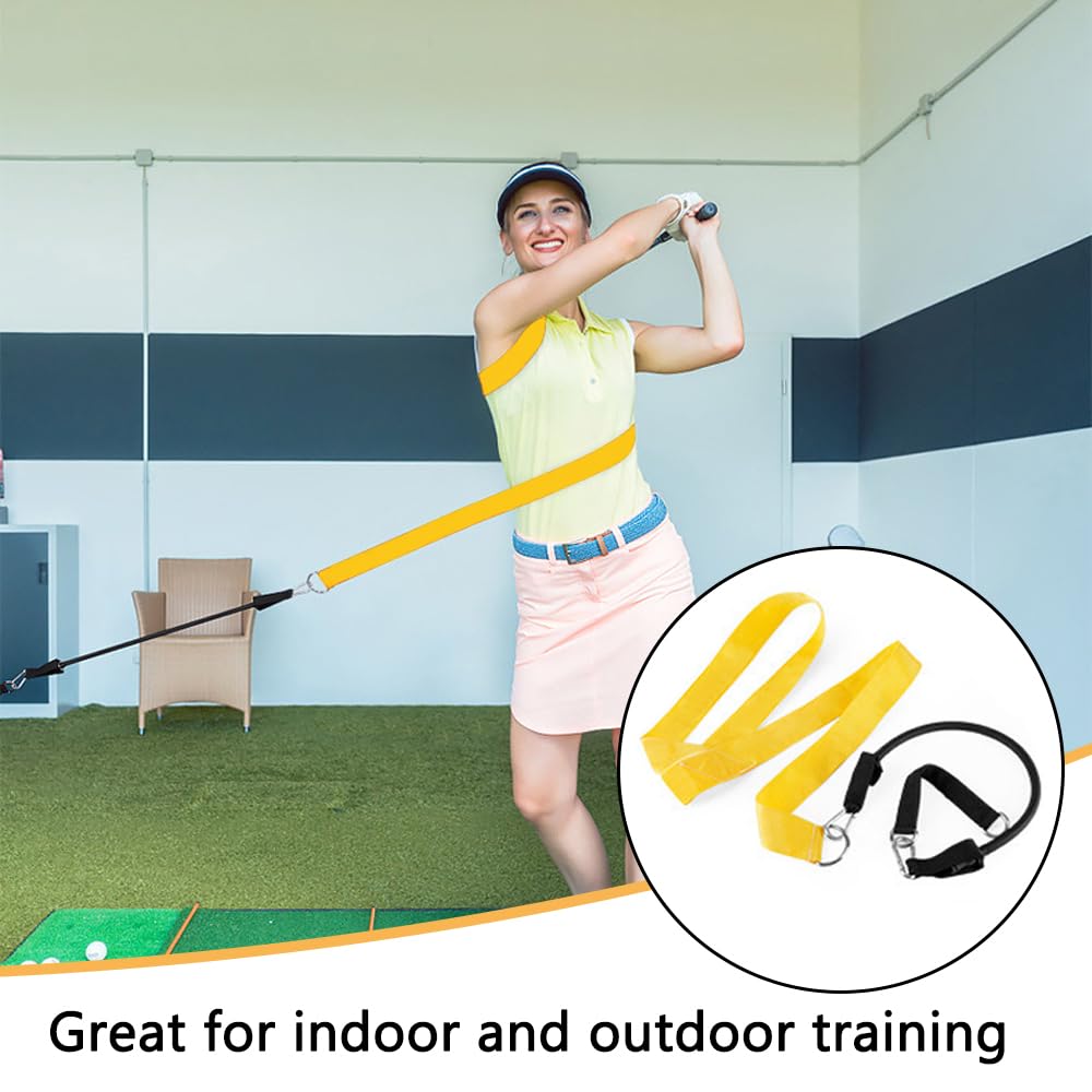 asdmm Golf Swing Twist Training Aid Belt - Posture Correction Warm up Exercise Tool for Beginners Women Men