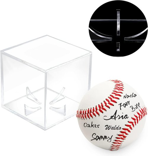 Baseball Display Case | 12-Pack Acrylic Cube - UV Protected Holder for Autographed Sports Memorabilia
