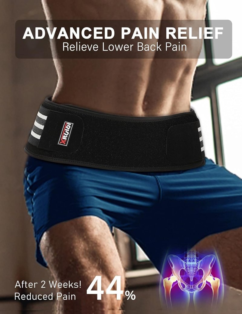 XRUIDI Sacroiliac SI Joint Hip Belt for Women and Men Lower Back Support Brace Sciatic, Si Joint, Pelvic pain Relief (Regular 32"-45")