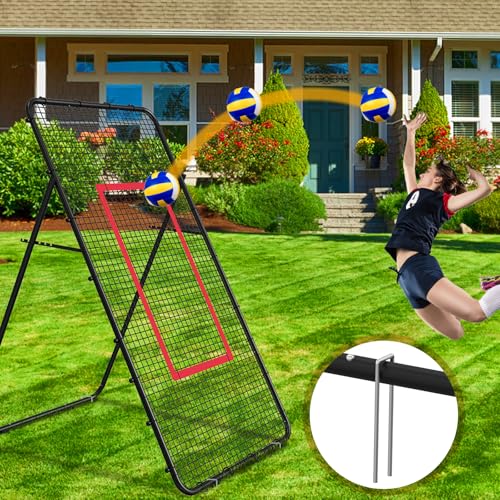 Adjustable 7x4 FT Volleyball Rebounder Net for Training