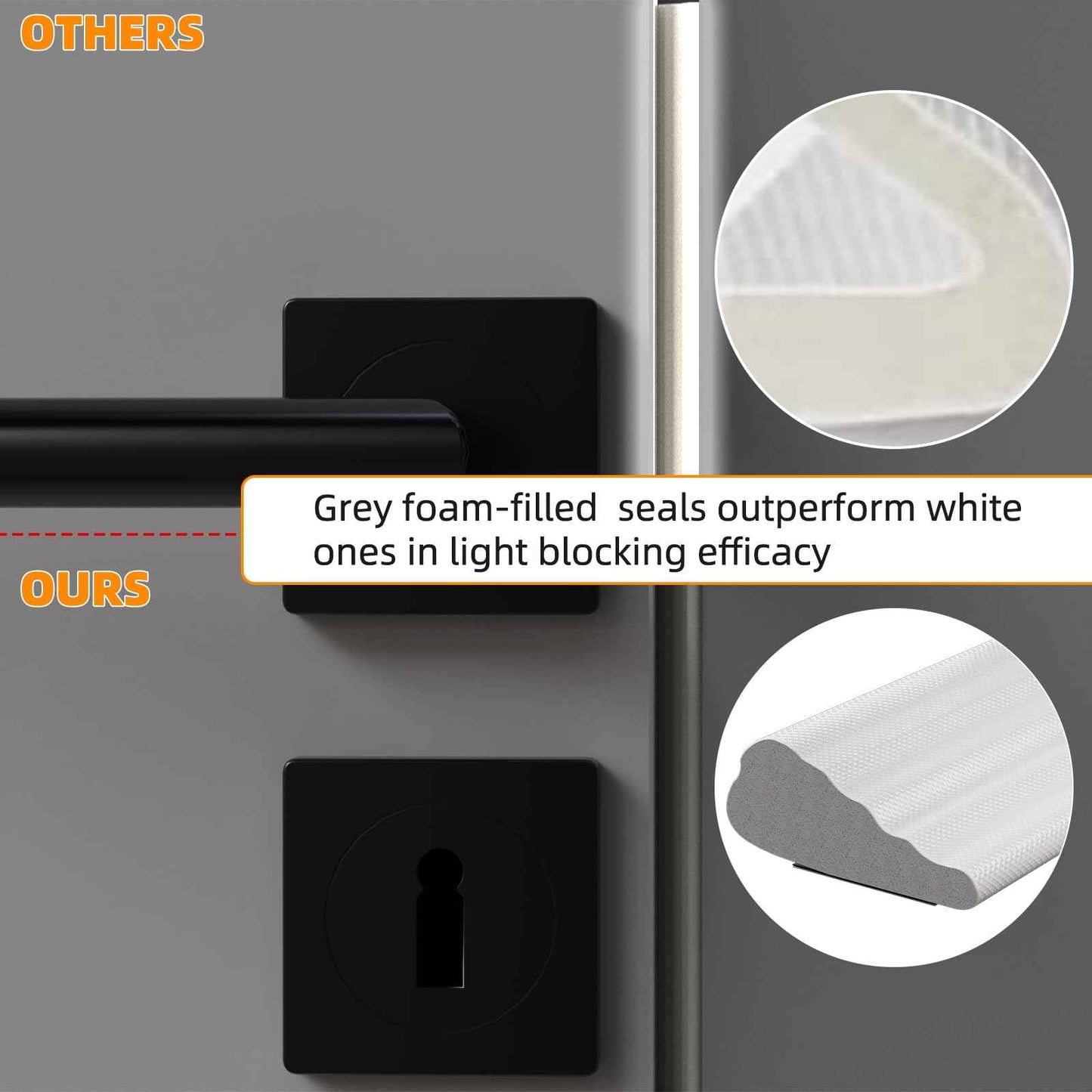 2 Pack*16.4 Ft Self-Adhesive Wedge Foam Window Weather Stripping Door Seal Strip, Soundproof Exterior Front Door Frame Gap Filler, Draft Stopper Foam Tape Noise Light Blocker (White)