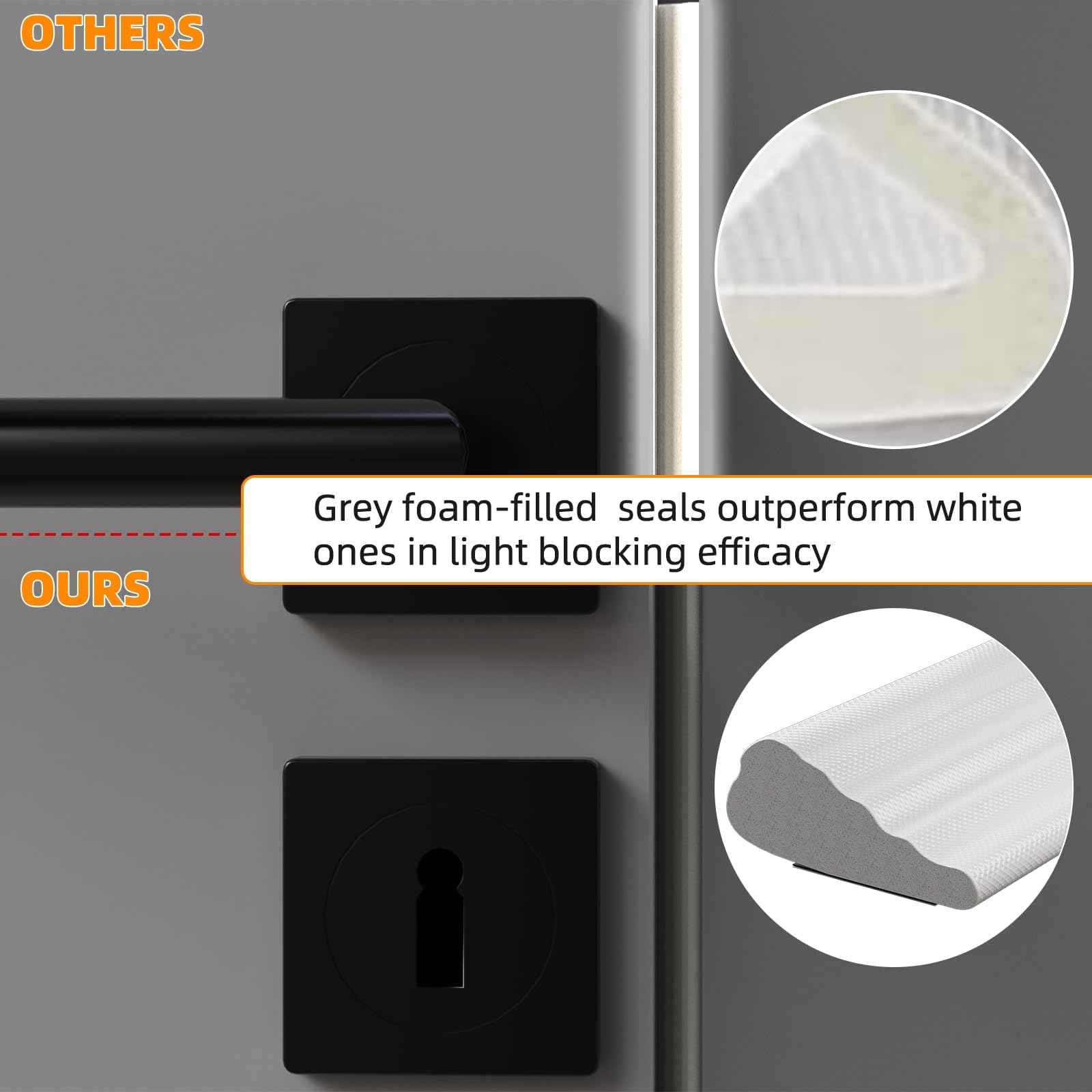 2 Pack*16.4 Ft Self-Adhesive Wedge Foam Window Weather Stripping Door Seal Strip, Soundproof Exterior Front Door Frame Gap Filler, Draft Stopper Foam Tape Noise Light Blocker (White)