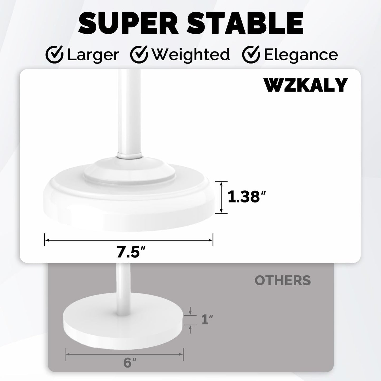 Brushed Nickel Free Standing Toilet Paper Holder with Pivoting Design & Weighted Base
