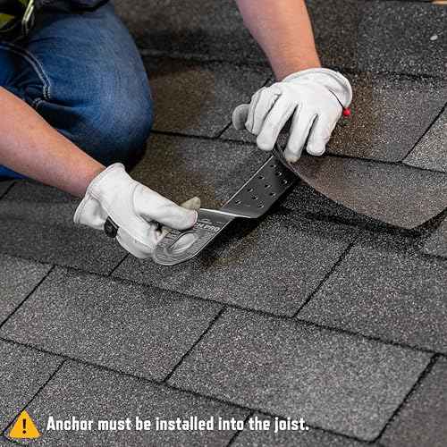 Guardian 10540 Pitch Pro Slotted Roof Anchor | Powder Coated Steel | 5000 lb Minimum Breaking Strength (MBS) | OSHA and ANSI Compliant | Black